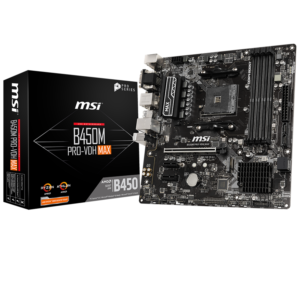 MSI B450M PRO-VDH MAX Micro ATX AM4 Motherboard