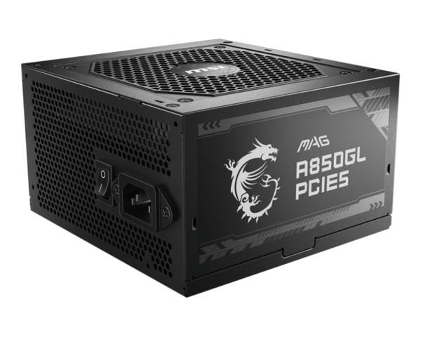 MSI MAG A850GL PCIE5 850 W 80+ Gold Certified Fully Modular ATX Power Supply
