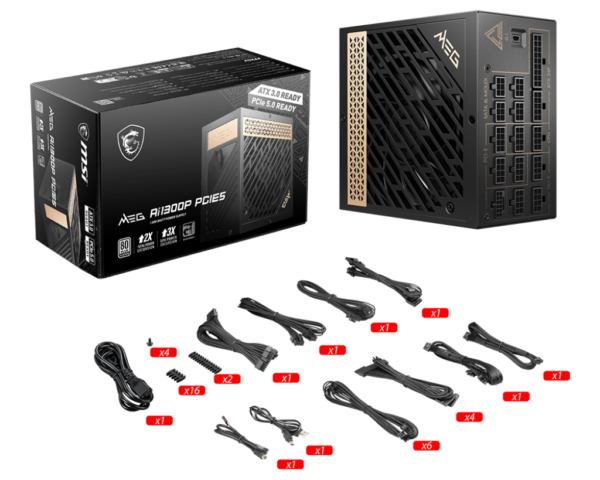 MSI MEG Ai1300P PCIE 5 1300W PCIE 5 80+ Platinum