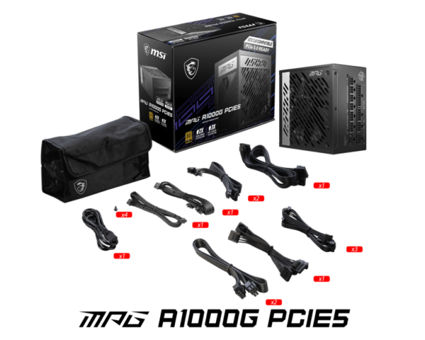 MSI 1000W ATX 3.0 Fully Modular Power Supply - MPG A1000G PCIE5