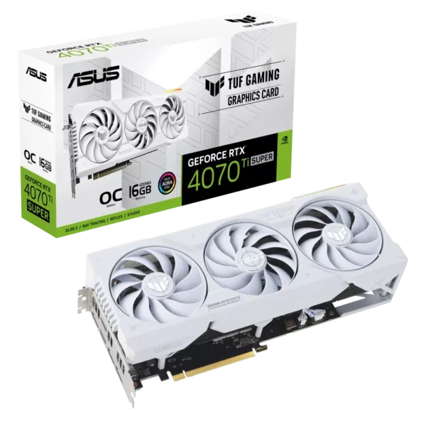 Asus TUF GAMING OC GeForce RTX 4070 Ti SUPER 16 GB Video Card white